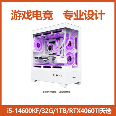 成都常平DIY电脑定制i5-14600KF 32G 1TB RTX4060TI海景房主机