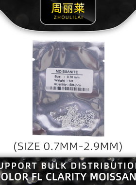 Moissanite Broken Diamond  0.7mm-2.9mm D Color FL Clarity