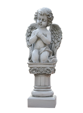 天使摆件花园装饰丘比特罗马柱