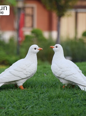 户外花园鸽子雕塑摆件别墅庭院阳台房顶仿真动物树脂景观装饰小品