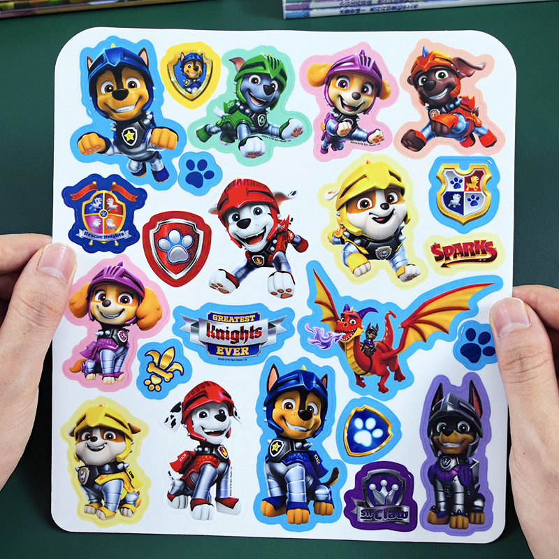 汪汪队立大功果冻贴纸书儿童0到3岁到6岁4宝宝卡通贴贴画男孩玩具