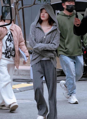 2026早秋新款R*W砖用面料经典一片式阔腿松紧腰铜氨羊毛休闲裤