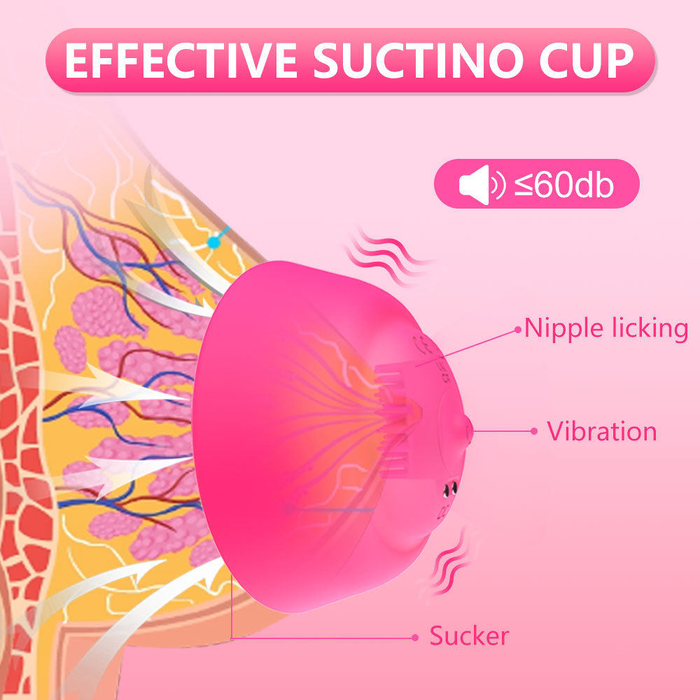 跨境新款电动美胸仪微电流按摩乳房按摩器振动家用美乳仪出口