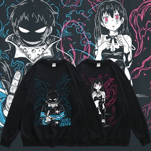 二次元动漫炎炎消防队猫妖环古达卡通周边圆领卫衣春秋宽松男女