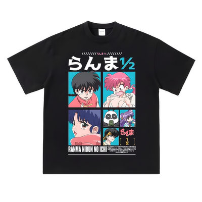 二次元动漫卡通乱马Ranma周边印花T恤印花纯棉短袖男女潮夏