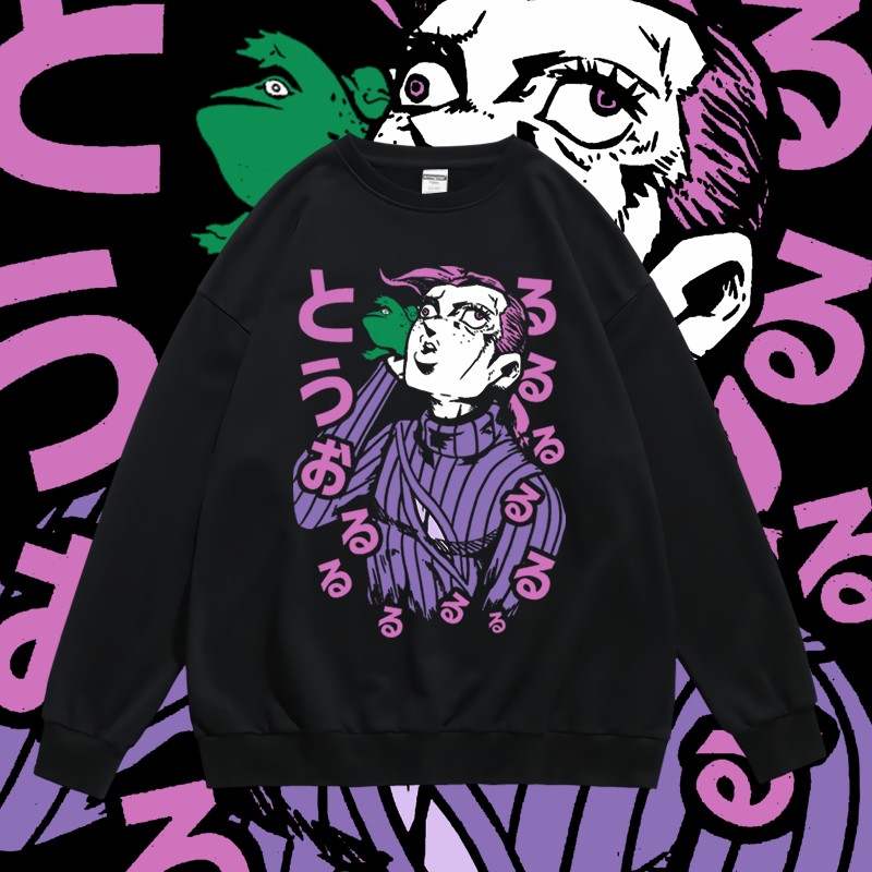 jojo的奇妙冒险绯红之王迪亚波罗周边衣服春秋男卡通圆领套头卫衣