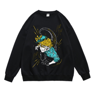 jojo的奇妙冒险飙马野郎迪亚哥布兰度动漫周边圆领春秋宽松卫衣
