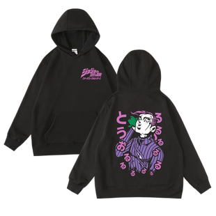 jojo的奇妙冒险绯红之王迪亚波罗周边衣服秋冬男卡通加绒连帽卫衣