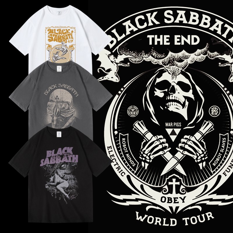 纯棉欧美重金属黑色安息日衣服