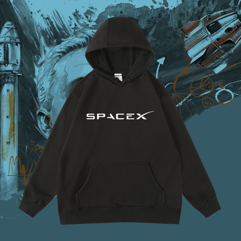 马斯克bf火箭宇航员秋冬连帽套头