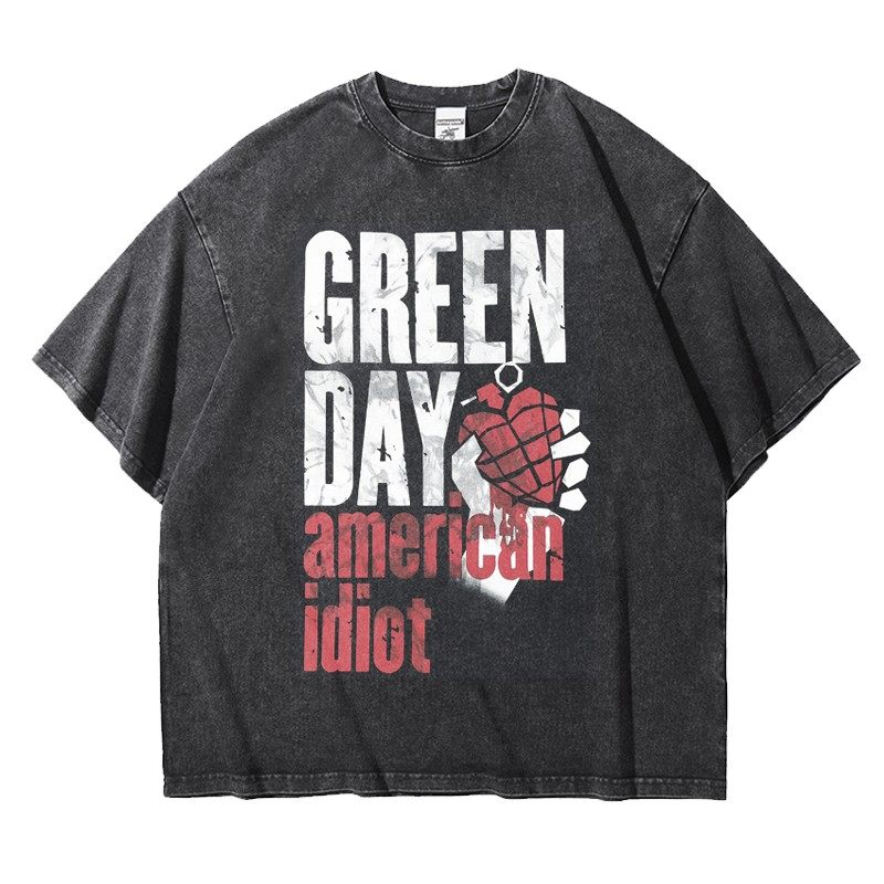 阿美咔叽重磅纯棉圆领T恤夏季