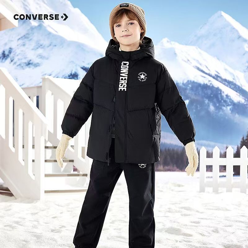 匡威男女童短款羽绒服防风保暖