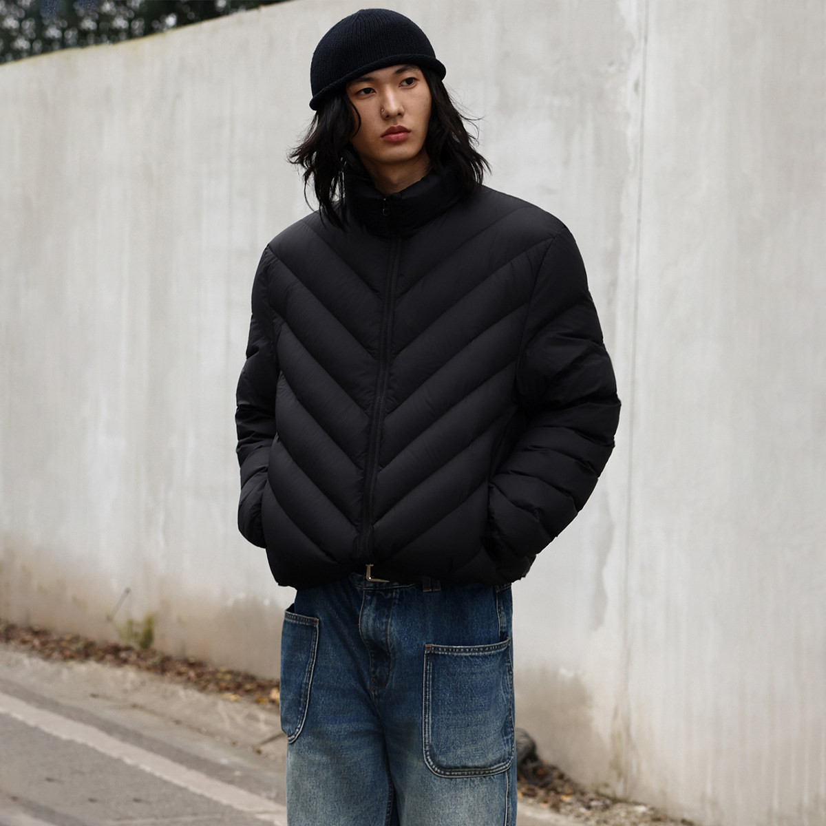 ESAT 90白鸭绒轻薄保暖立领V压线羽绒服,男装,羽绒服,淘宝优惠券,粉丝福利购,淘宝优惠卷