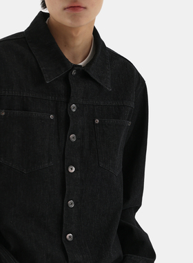 ESAT  赤耳原牛基础短款牛仔衬衫外套