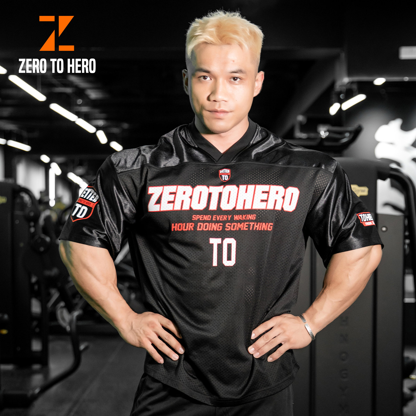 zerotohero健身短袖橄榄球服T0系列夏季运动训练网眼透气图片