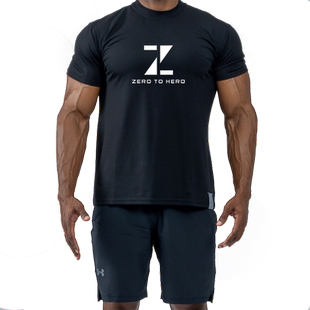zerotohero零到英雄健身肌肉型T恤运动训练撸铁PRO同款短袖上衣