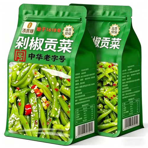 凉拌香辣贡菜下饭菜剁椒爽脆咸菜