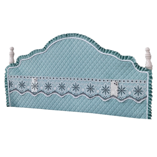 立柱式欧式床头套罩半包软包靠背弧形床头软包靠背套罩通用