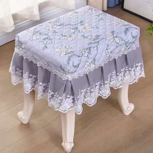 梳妆台凳子套罩布艺钢琴凳套罩椅子坐垫化妆凳套罩子方形可定制