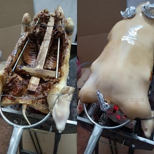 加粗烤乳猪叉子不锈钢羊腿烤炉专用板鸭烧烤肉叉超长大号烤鸡叉