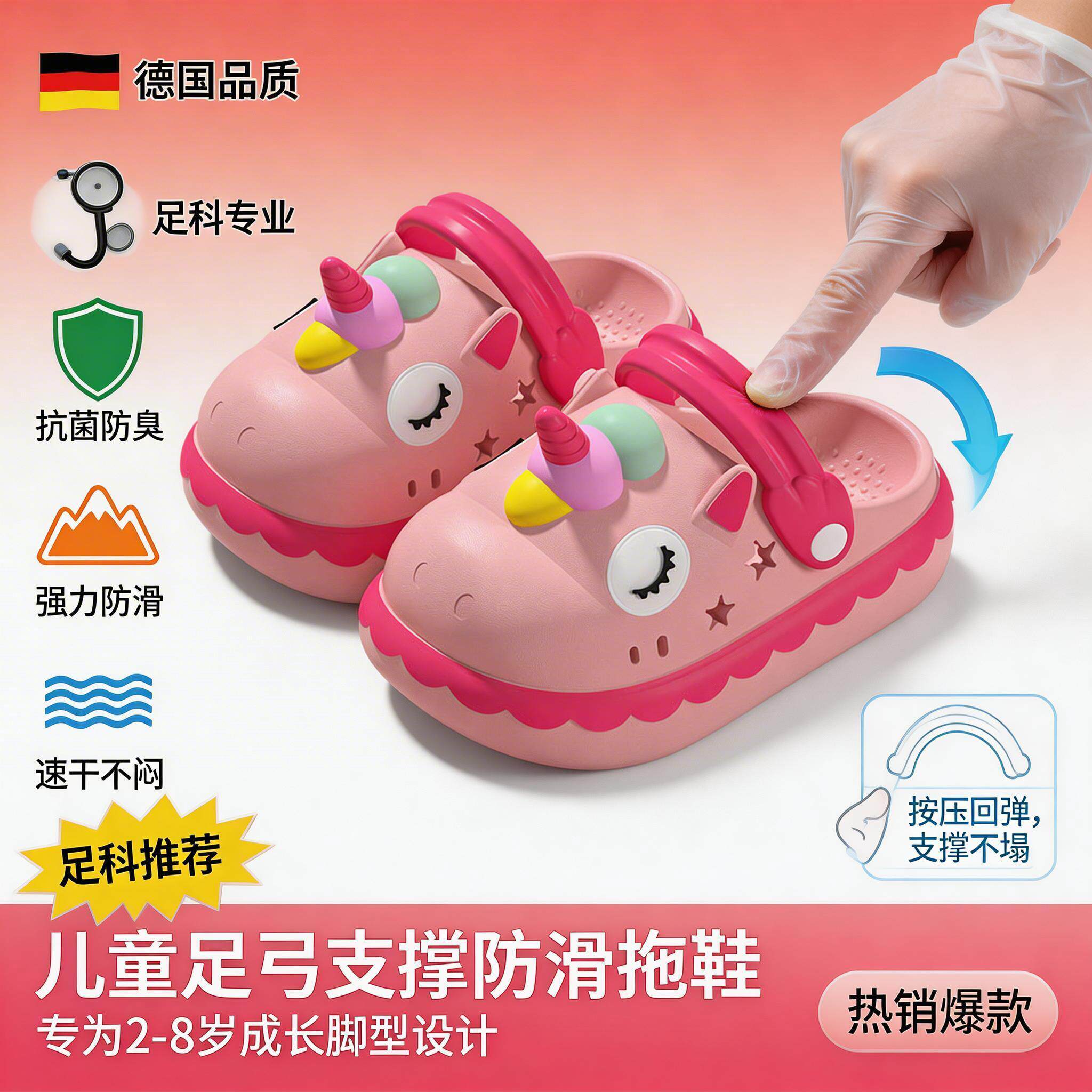 儿童洞洞鞋可爱eva女童夏外穿防滑2026新款卡通宝宝室内拖鞋男DH