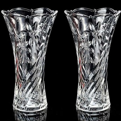 加厚大号花瓶玻璃透明客厅摆件水培植物富贵竹百合插乾燥花陶瓷花