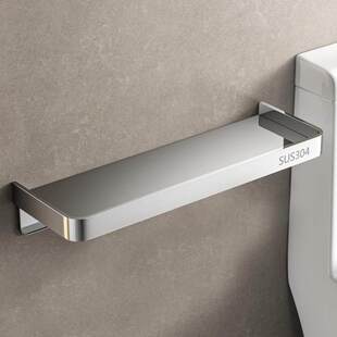 化妆室手机架免打孔创意厕所304不锈钢置物架酒店公共场所收纳层