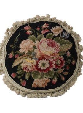 绒绣抱枕巴洛克软装美式欧式刺绣花卉民族编织抱枕needlepoint