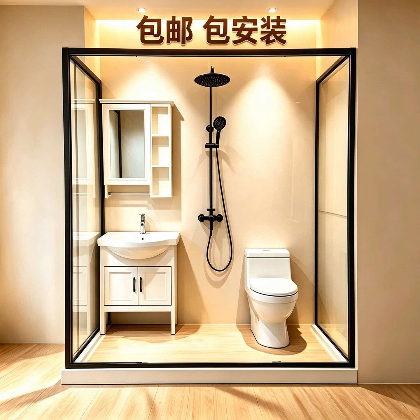 一体式整体淋浴房家用集成浴室