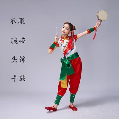 正品哪吒鼓蹈服儿童啦啦队开舞场演出服式运动会开幕打鼓道具少舞