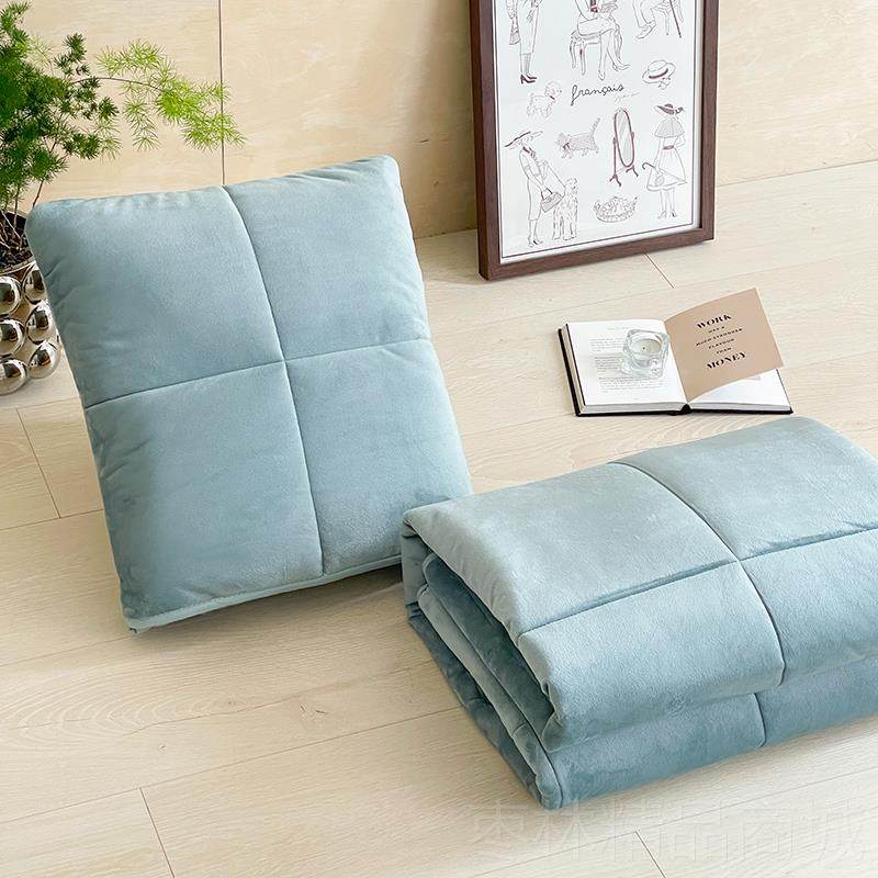 正品全棉加厚枕合带绒抱被子两用简枕头三一办公室约纯色靠垫车用,居家布艺,抱枕被,淘宝优惠券,粉丝福利购,淘宝优惠卷