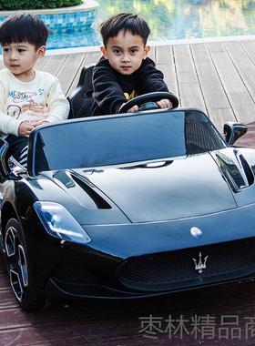 正品正版玛莎拉蒂M0aser遥ati C车orse2双人座儿童电动宝宝可坐控