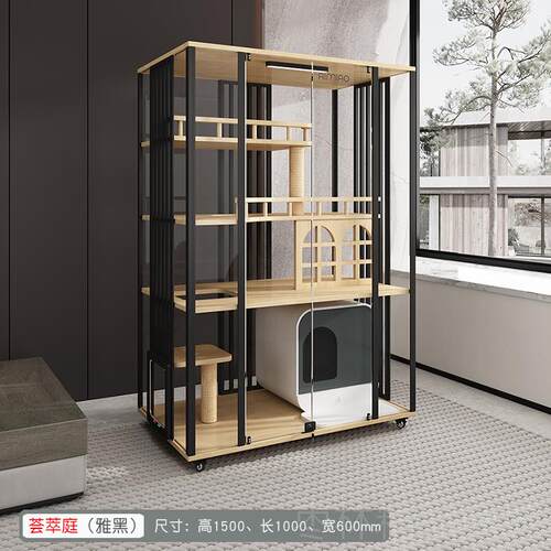 正品全景猫笼子别猫柜猫室内家用墅实房木猫舍屋猫咪超大空间子可