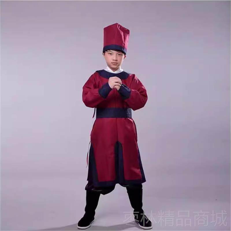 正品元旦童演出服明侍制古装衙役服装男捕快卫官兵儿古代轿夫童飞