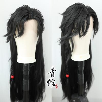 正品青绾风汉服前蕾丝COS花男整造型城假发头套手钩顶萧策安贴古