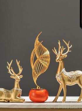 正品柿柿如饰意奢中柿子风生水起新式客厅电视柜酒柜装饰摆件轻家