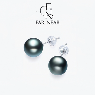 18K金大溪地耳钉FAR 9mm高品质高级感气质耳饰 NEAR天然海水珍珠8