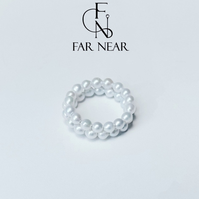 天然巴洛克弹力珍珠戒指环小珍珠