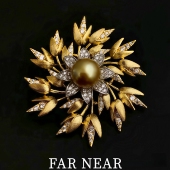 南阳金珠胸针麦穗花锆石FAR NEAR金色镶钻奢华气质别针优雅新年礼