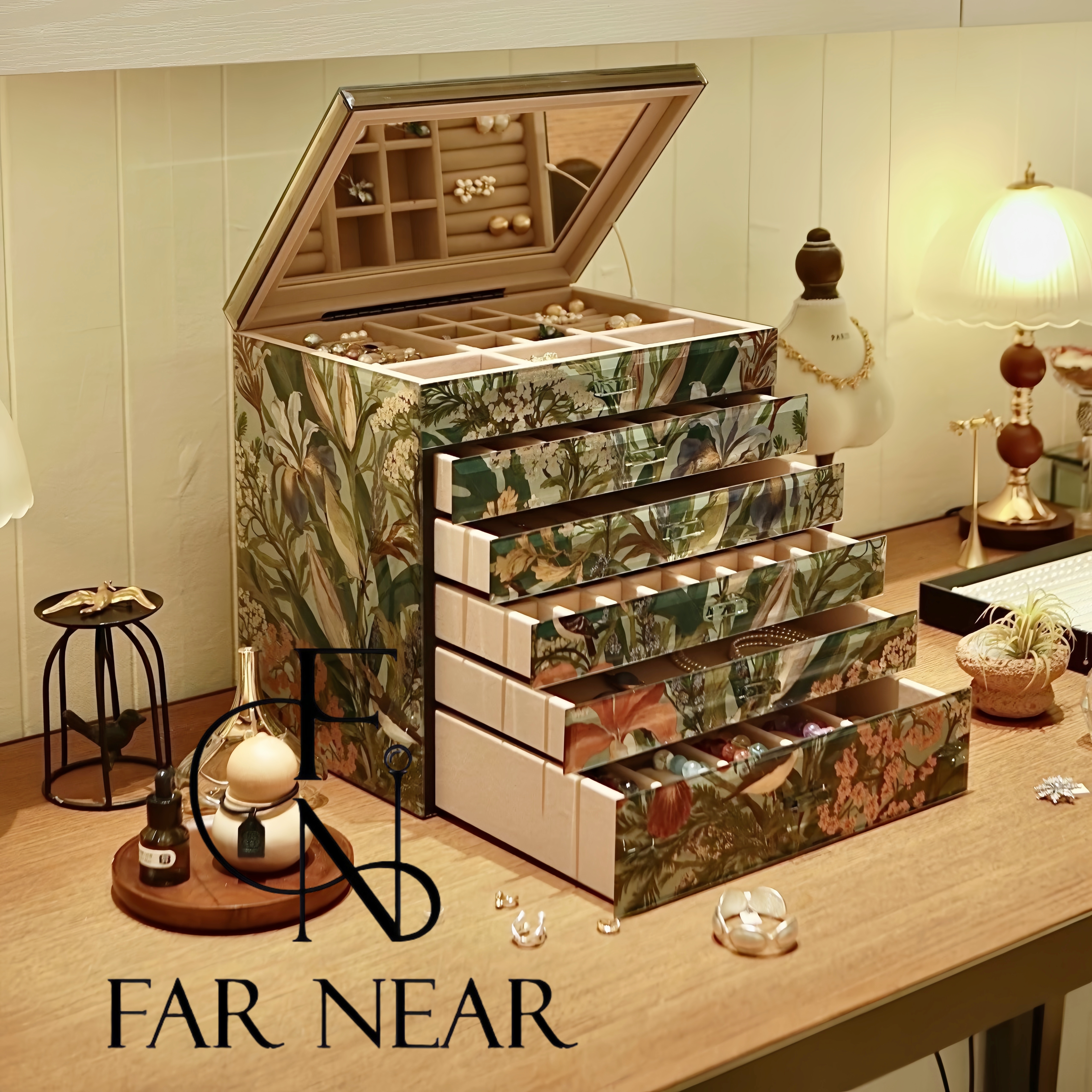 六层首饰收纳盒高档精致大容量盒