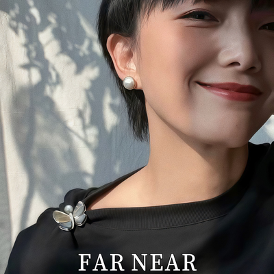 淡水珍珠蝴蝶胸针FAR NEAR优雅配饰胸针小众设计感气质百搭别针