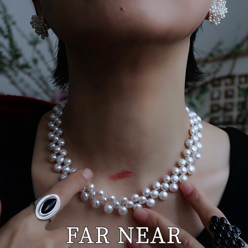 甲状腺术后遮挡疤痕项链FAR NEAR淡水珍珠项链不移动高级感舒适