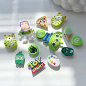 可diy洞洞鞋 夏外穿 饰品可拆卸配件可爱卡通滴塑扣包头鞋 配饰鞋 装