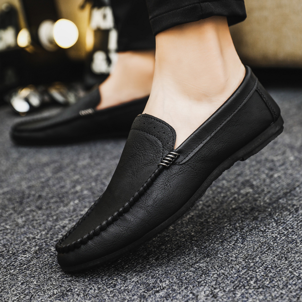 氧鹿青春潮流豆豆鞋休闲皮鞋