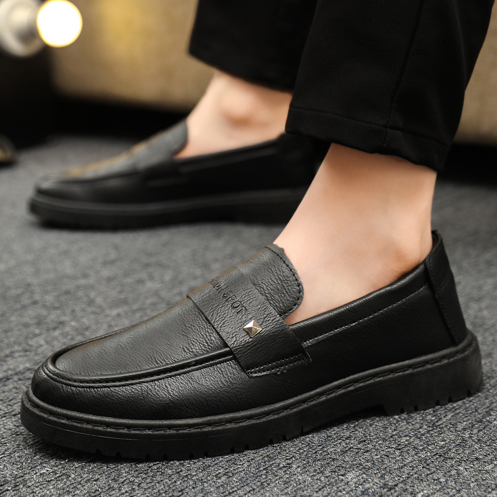商务低帮手工平底男士一脚蹬豆豆乐福鞋春季春季2026男鞋舒适厚底,流行男鞋,乐福鞋（豆豆鞋）,淘宝优惠券,粉丝福利购,淘宝优惠卷