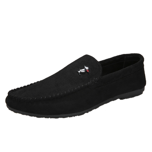 2026新款豆豆鞋男反绒皮面休闲鞋男士韩版潮流低帮板鞋精神小伙鞋