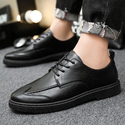 夏季新款英伦商务休闲皮鞋