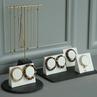 首饰展示架白色石膏手镯架手串架大理石项链架饰品珠宝陈列道具