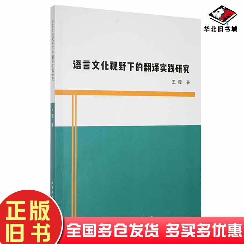 正版旧书语言文化视野下的翻译实践研究王薇著北京工业大学出版社9787563970384