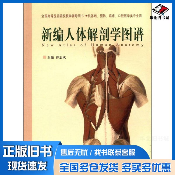 正版旧书新编人体解剖学图谱曾志成主编出版社9787506254793